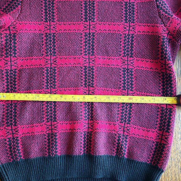 2 piece knit red and black sweater and skirt set - Picture 4 of 6